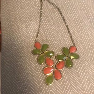 Pink and green necklace